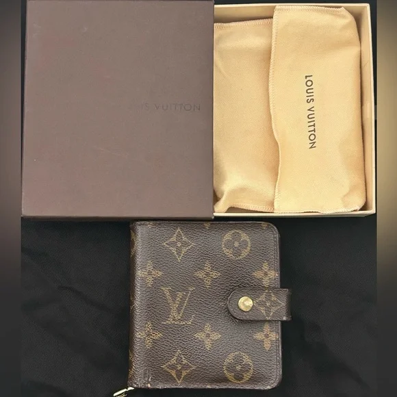 Louis Vuitton Monogram Compact Zippy Wallet MI0062 2002 France Vintage Authentic - Picture 2 of 10